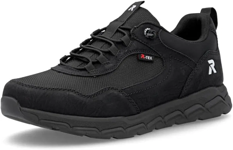 Rieker RiekerTEX 09105 Мужские низкие кроссовки, свободная стелька, водоотталкивающая,, Black 00