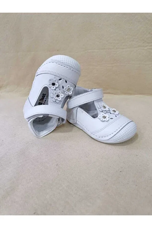 Детская обувь для новорожденных с ортопедической стелькой Özgür Kids, White — фото 2