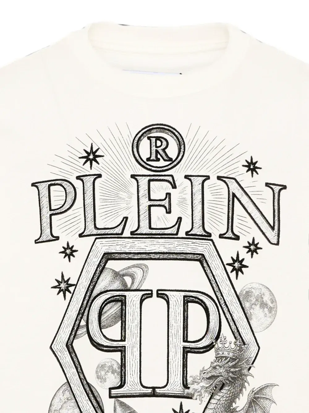 Футболка из хлопка с логотипом Philipp Plein Junior, белый — фото 3