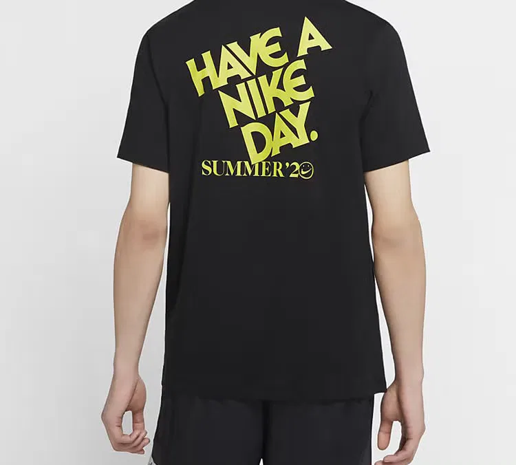 Футболка с принтом улыбающегося лица Have a Nike Day Summer2 Nike, черный — фото 4