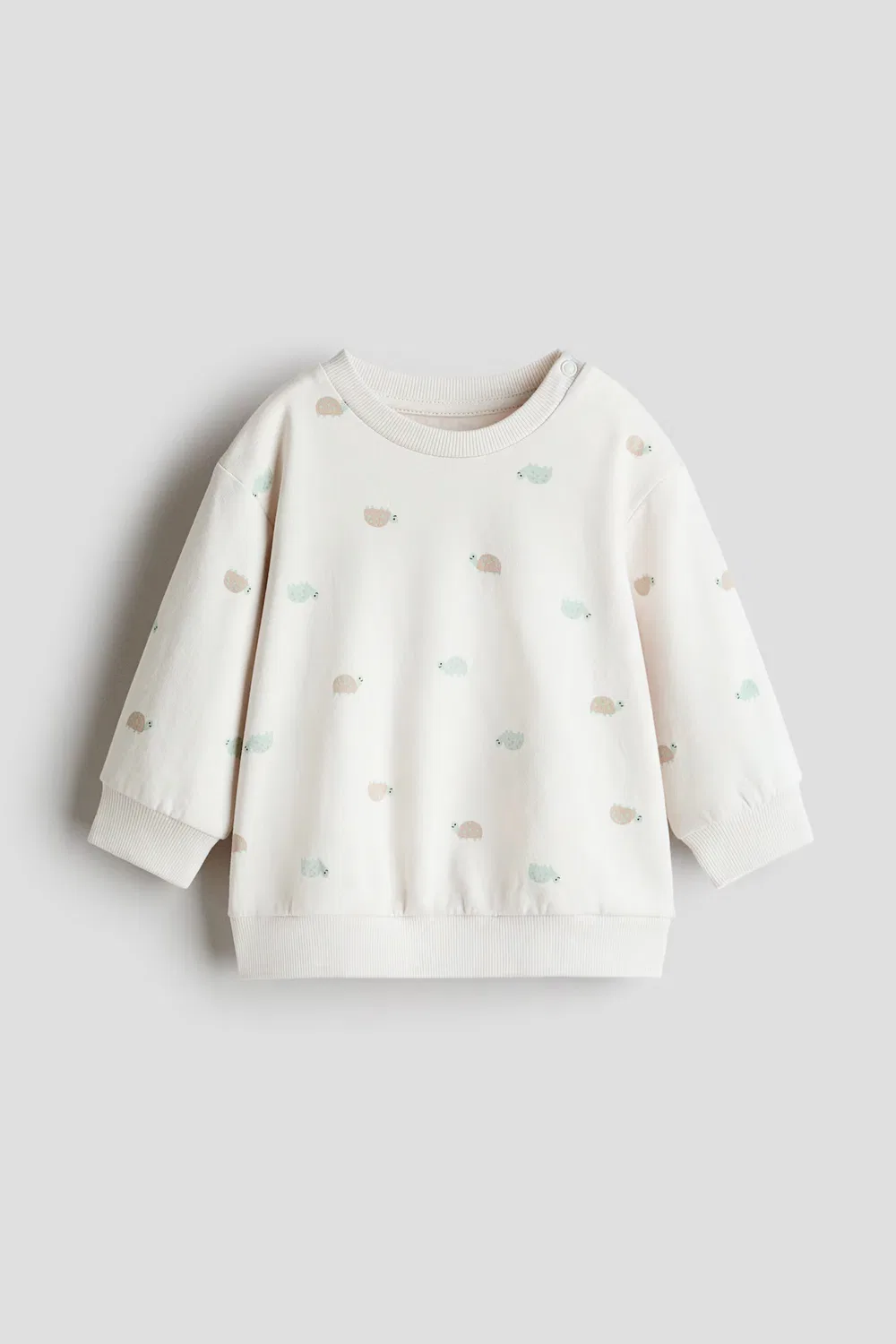 Хлопковая толстовка H&M, Hellbeige/Schildkröten