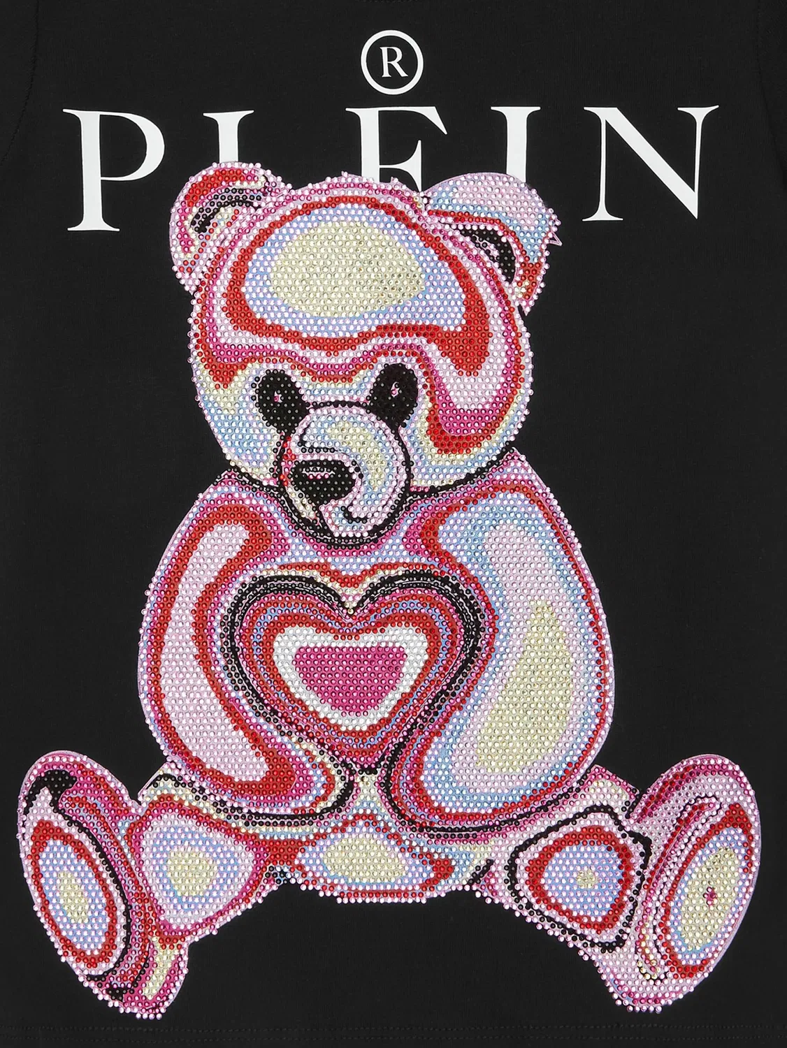 Футболка с принтом медвежонка Philipp Plein, черный — фото 2