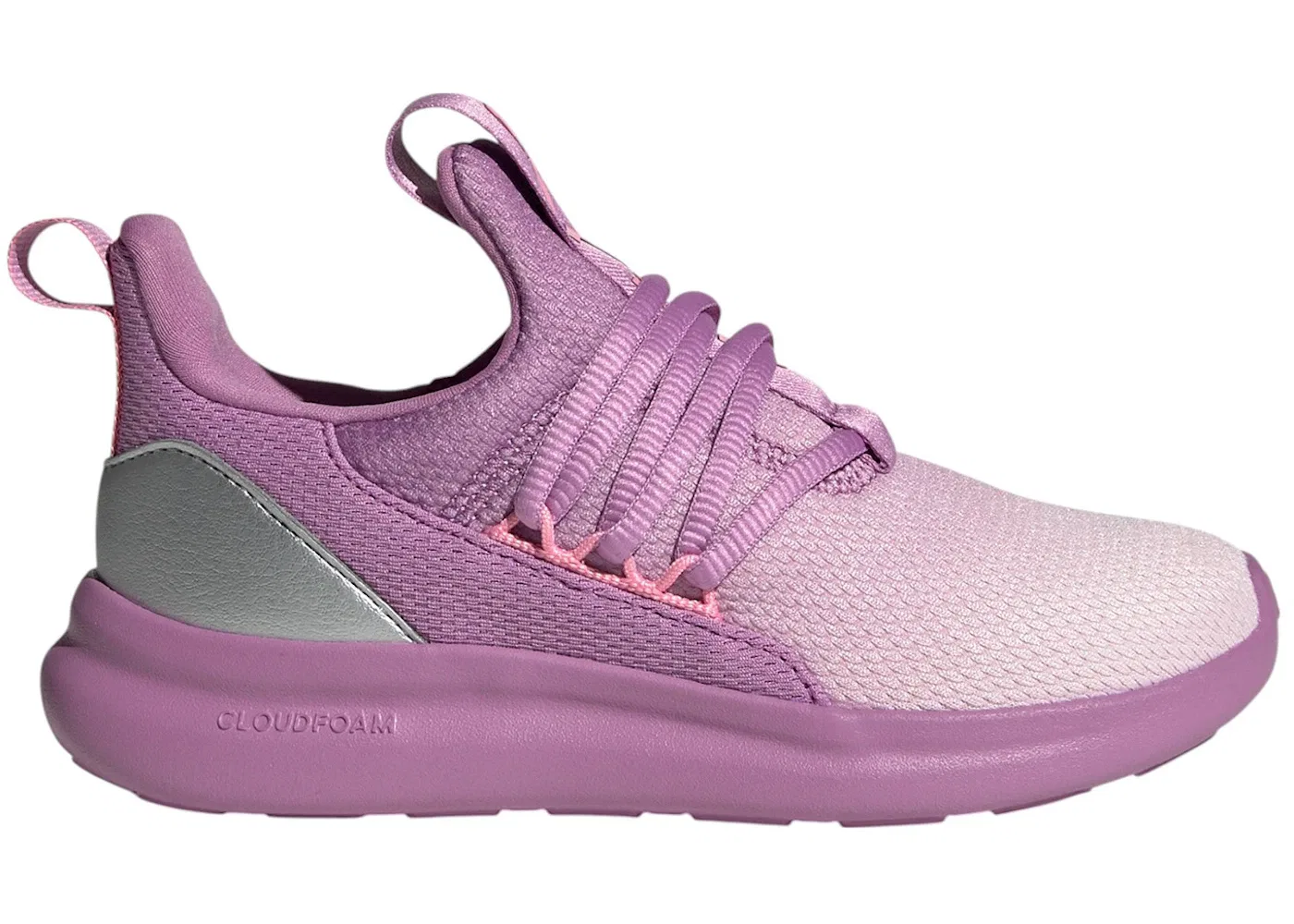 Детские кроссовки без шнуровки Adidas Lite Racer Adapt 7.0, цвет Clear Pink/Preloved Purple/Bliss Pink