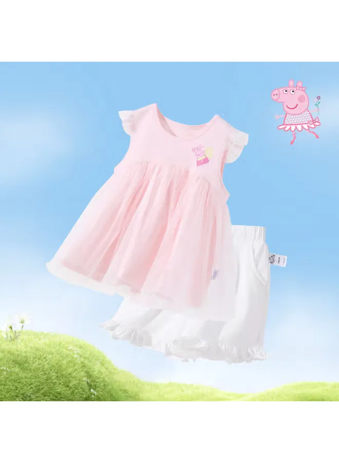 Комплект летний легкий для девочек Peppa Pig, светло-розовый — фото 2