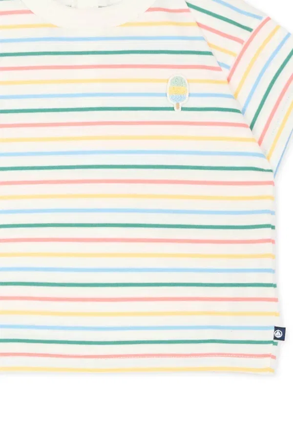 Футболка полосатая unisex Petit Bateau multi-coloured, мультиколор — фото 3