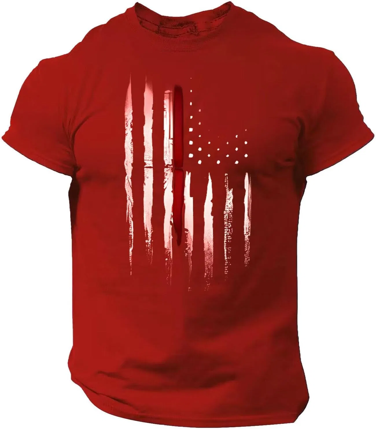 Мужская футболка с американским флагом Patriotic Muscle Tops, Red