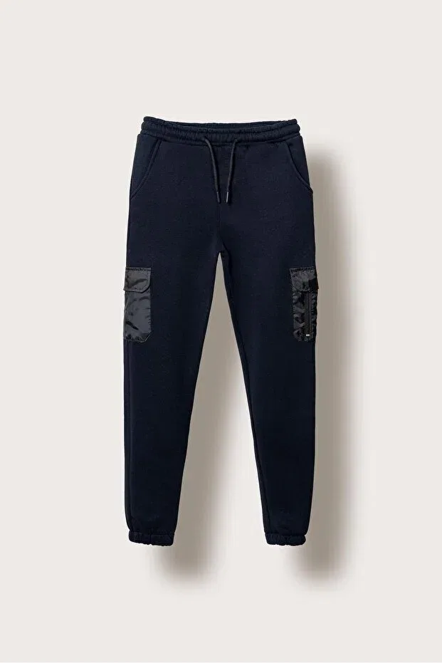 Детские спортивные штаны для мальчиков с карго-карманами Mışıl Kids, Navy Blue