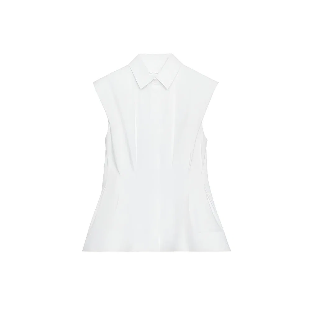 Женская рубашка с отложным воротником ZW Shirts Women's White Lapel Moderate ZARA, White