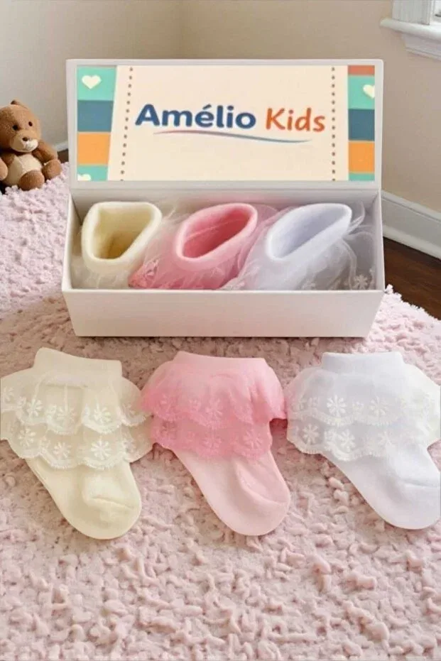 Детские носки для девочек хлопковые Amélio Kids, Multicolor — фото 3