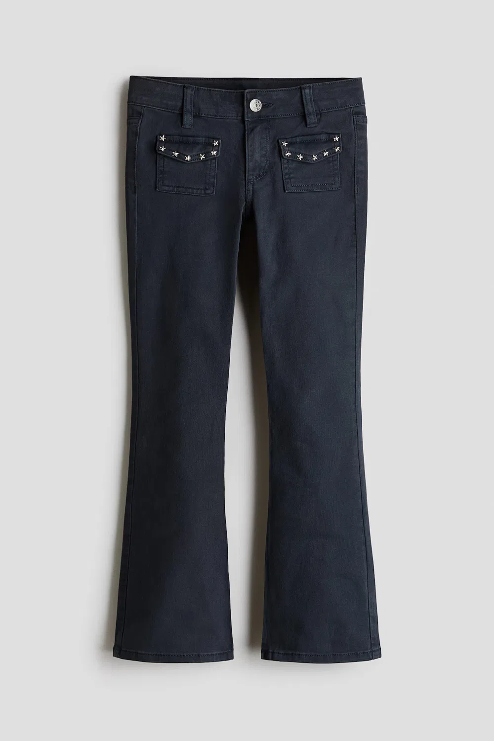 Брюки из саржи с декоративными заклепками H&M, Marineblau