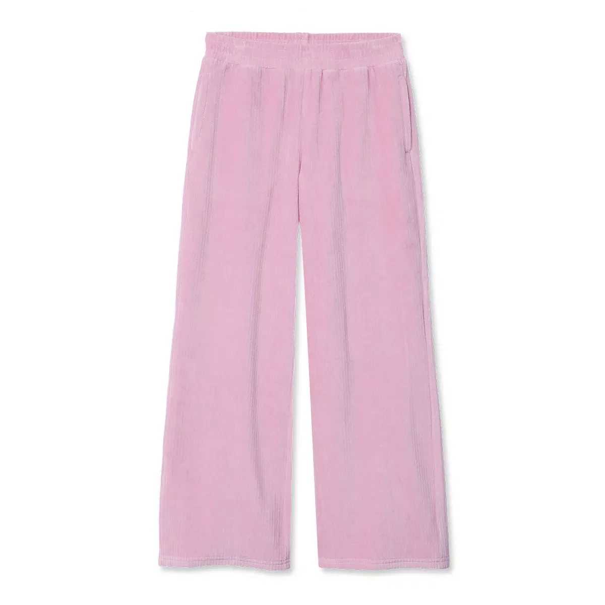 Детские штаны из вельвета с широкой штаниной Knit Pants Lands' End, Mauve Mist — фото 2