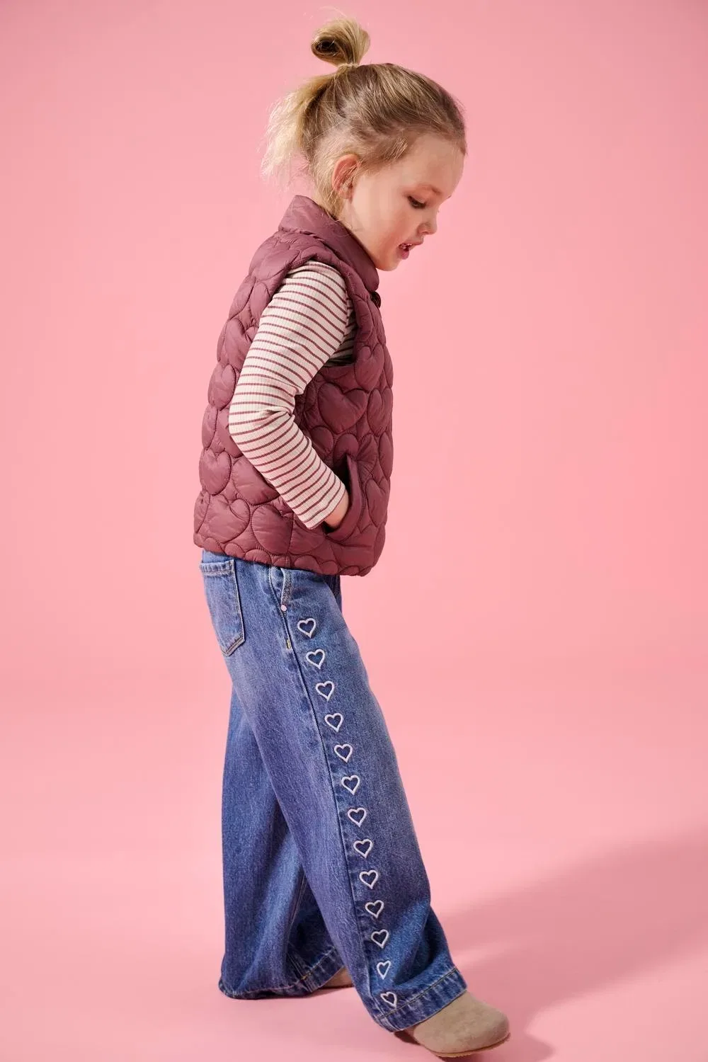 Джинсовая мини-юбка широкая посадка, модель Denim Kids Only, синий — фото 2
