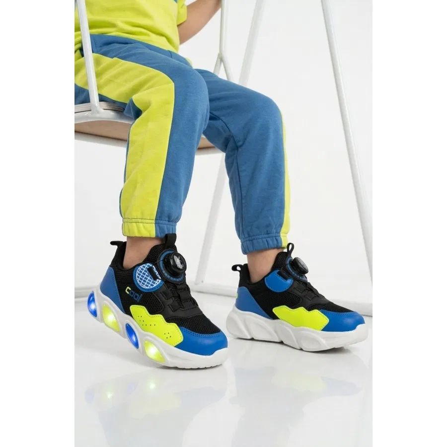 Детские спортивные кроссовки с подсветкой из сетки, модель Misina, Cool, Разноцветный