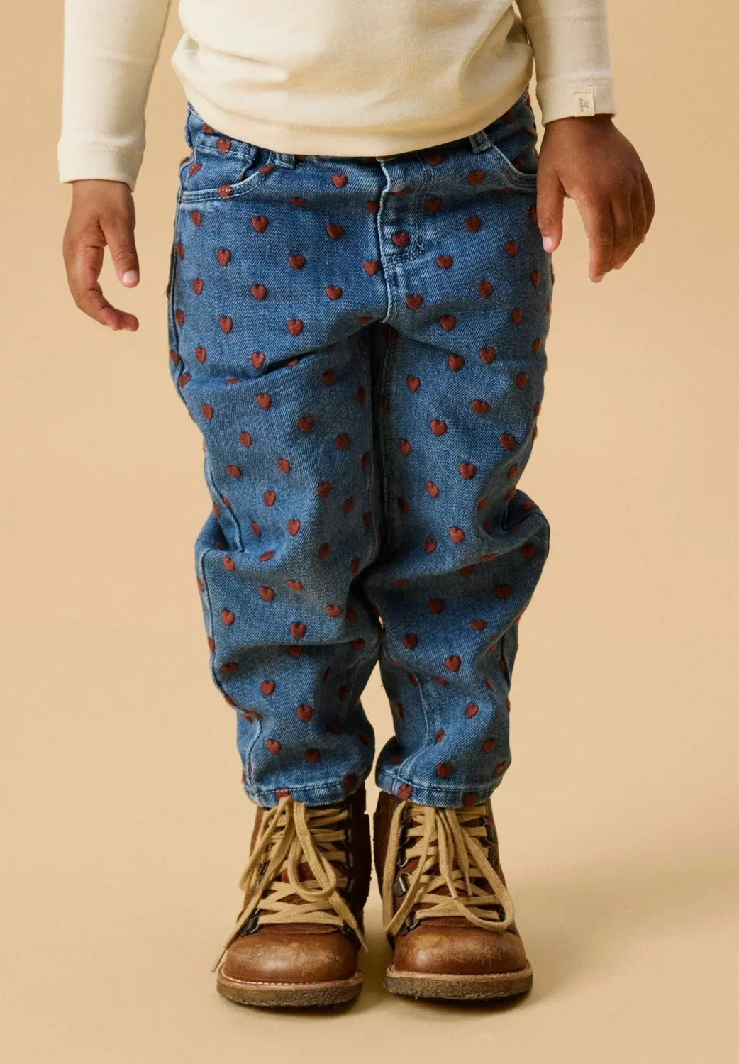 Джинсы с вышивкой, свободного кроя - джинсы расслабленного кроя Lil' Atelier, Dark Blue Denim — фото 2