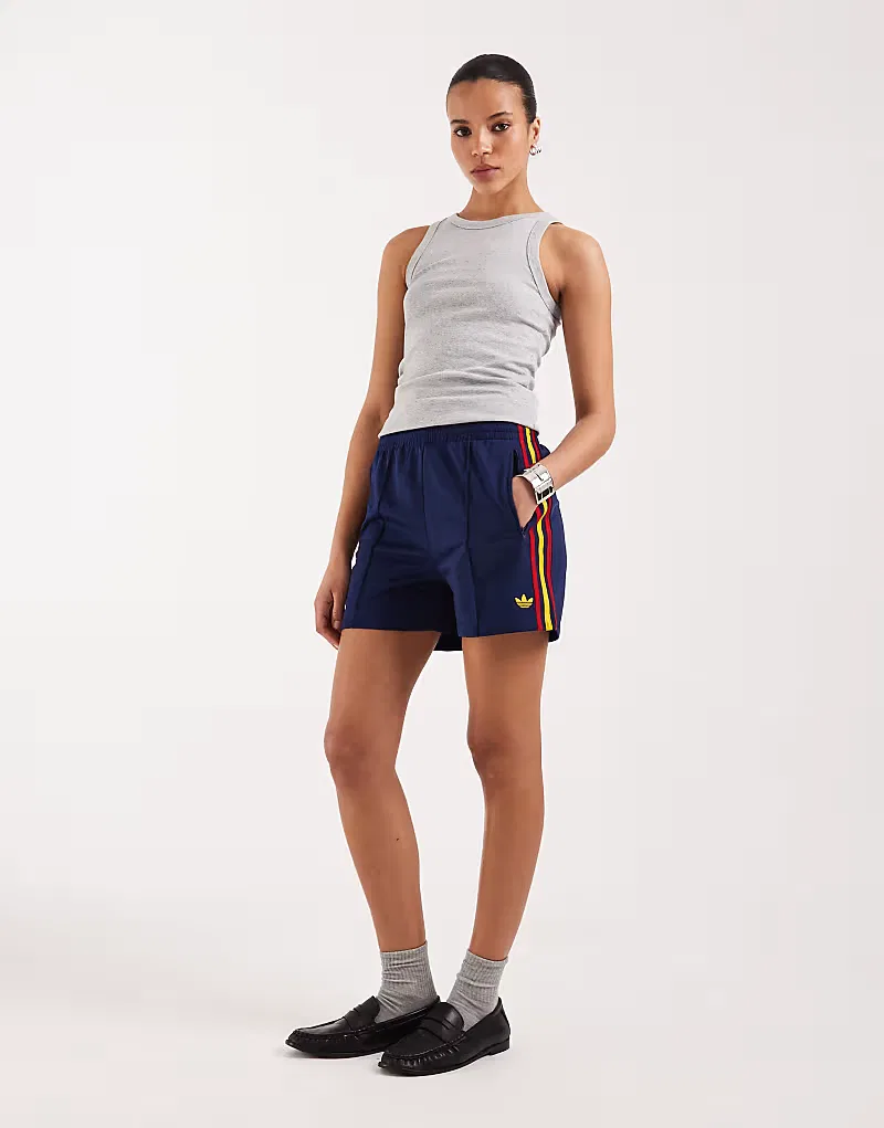 Шорты Adidas Originals Firebird в темно-синем и красном х — фото 3