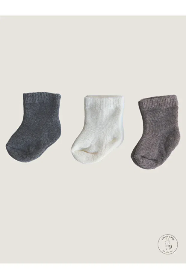 Детские носки для новорожденных хлопковые 3 шт Gizem, Multicolor
