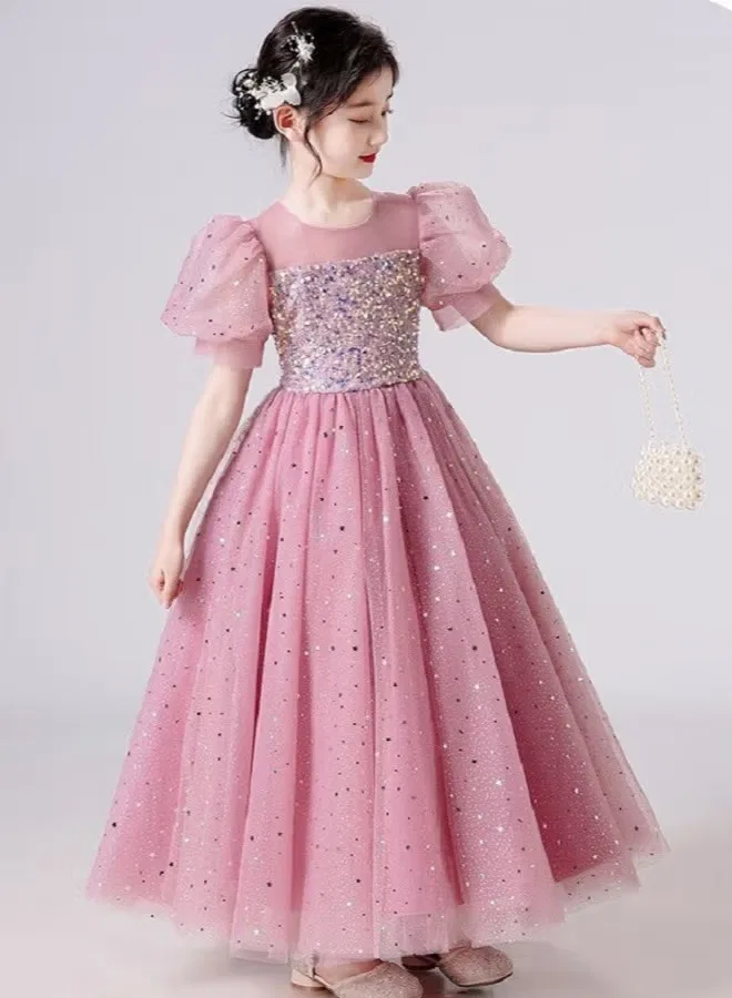 Платье для девочки с длинным рукавом Best Gift Fashion, розовый — фото 3