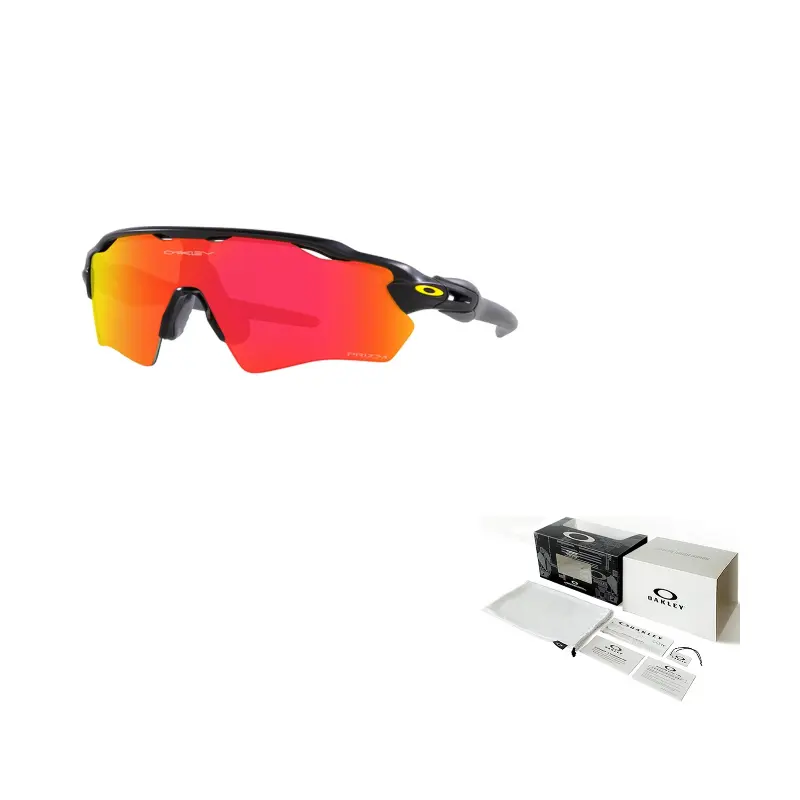 

Oakley Пластиковые солнцезащитные очки нестандартной формы TR/Memory унисекс черные, Black
