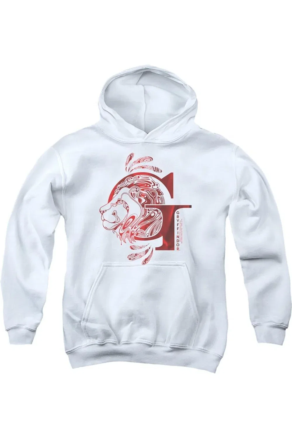 Детское худи с капюшоном с принтом Gryffindor G Logo Harry Potter Gildan, White