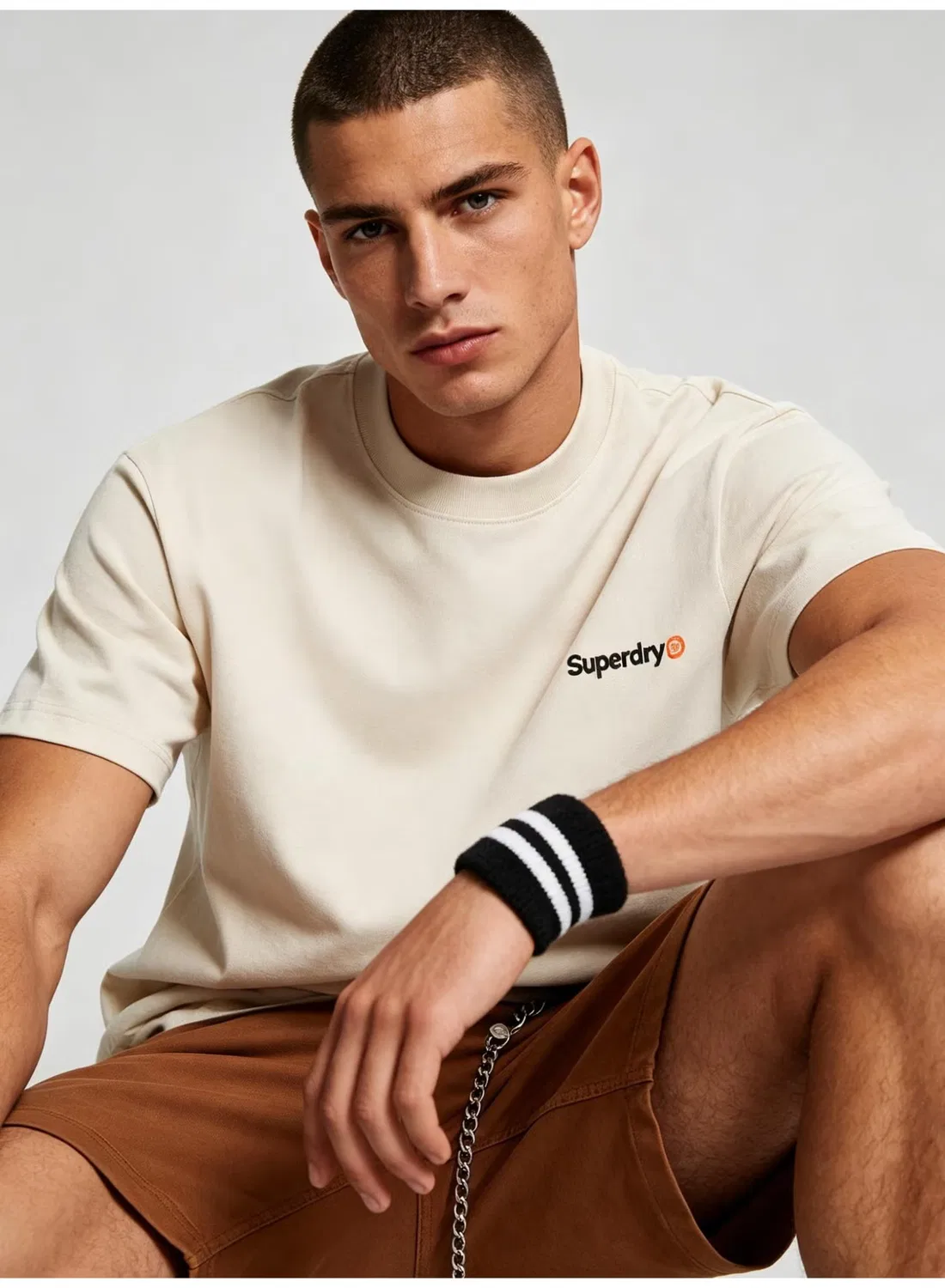 Футболка хлопковая с принтом унисекс Superdry, абрикосовый