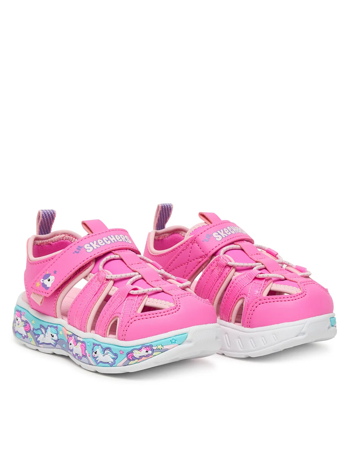 Сандалии для девочки Play Scene Splash Cute Crew Skechers, розовый — фото 2