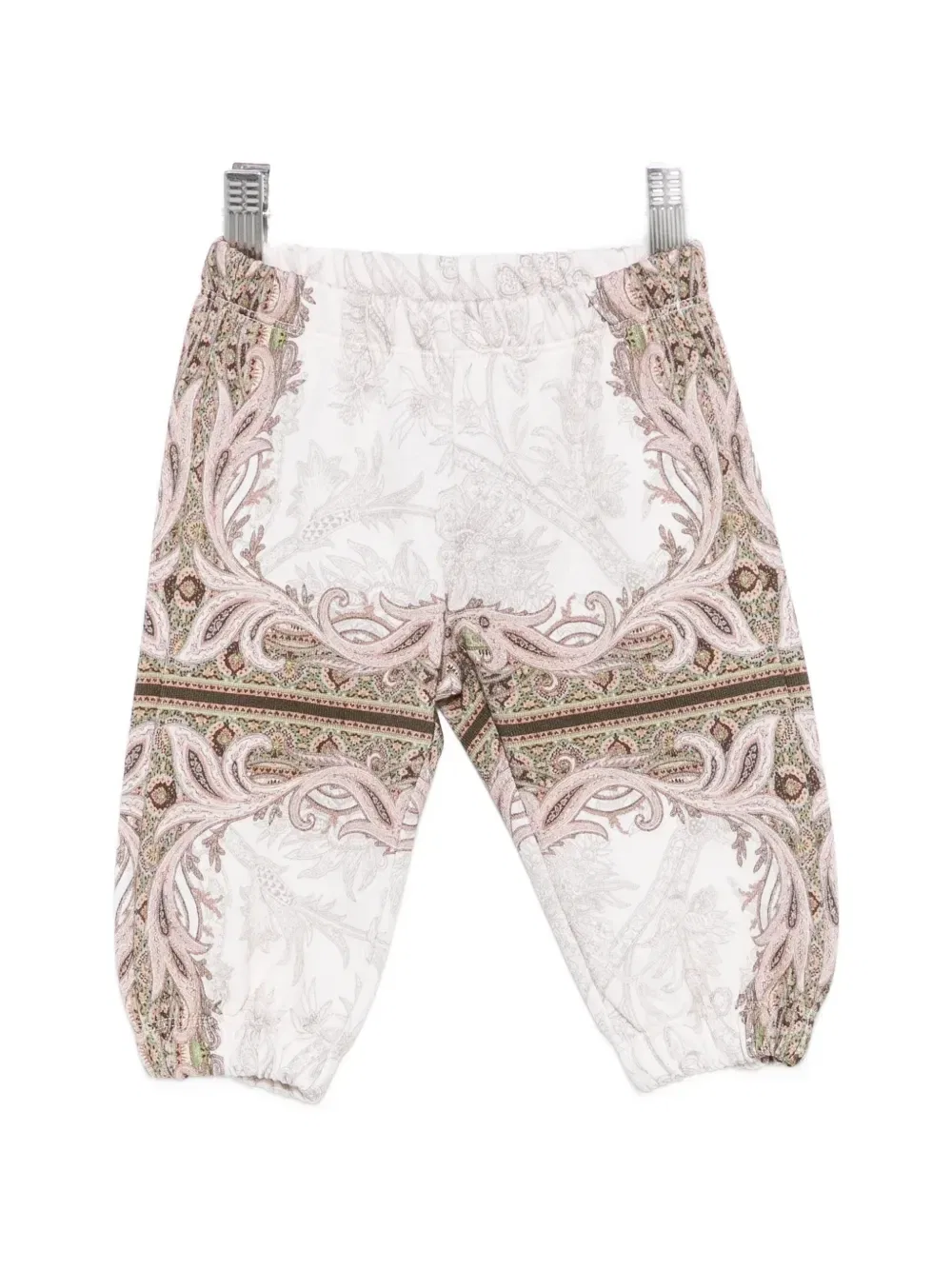 Спортивные брюки с пейсли-принтом Etro Kids, бежевый