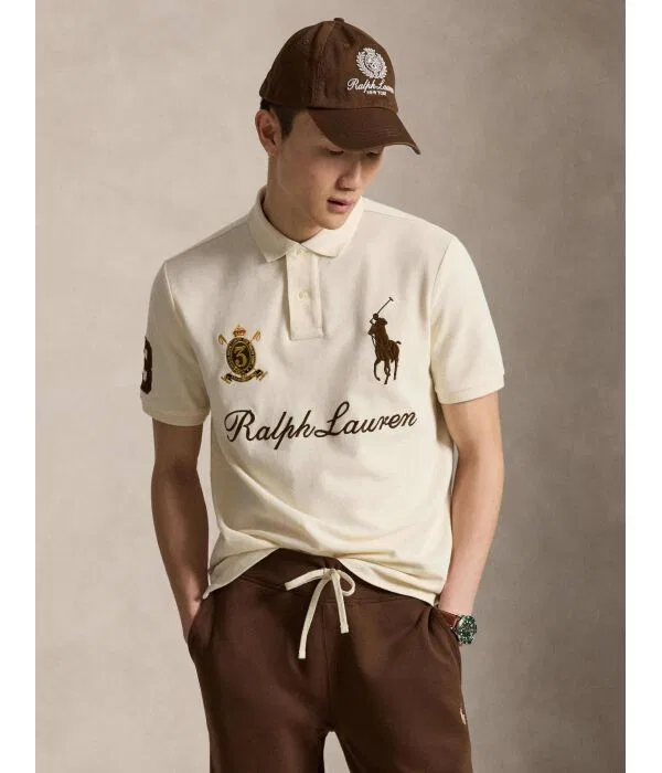 Мужское поло классического кроя Polo Ralph Lauren, Crema