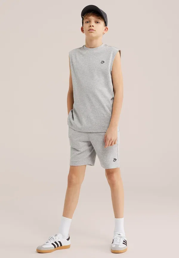 Топ хлопковый Jersey We Fashion, light grey, светло-серый