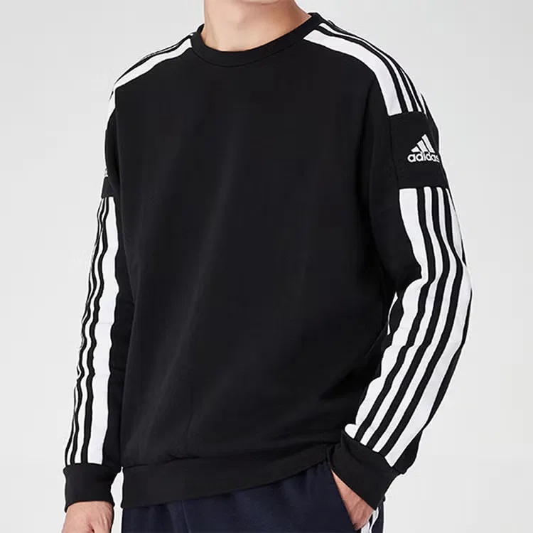 Пуловер с длинным рукавом с круглым вырезом Adidas, черный — фото 3