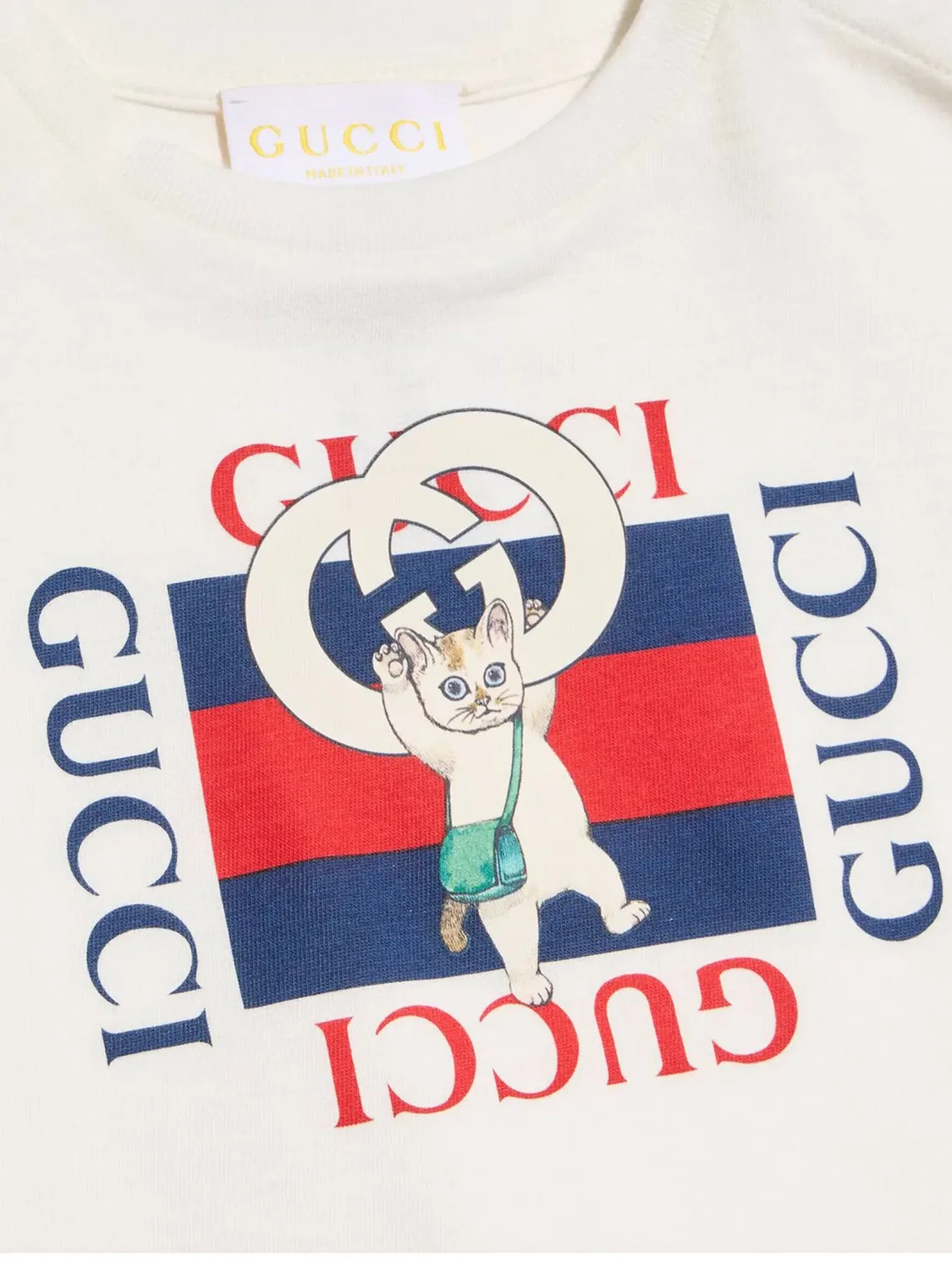 Футболка с принтом Yuko Higuchi Gucci Kids, белый — фото 3