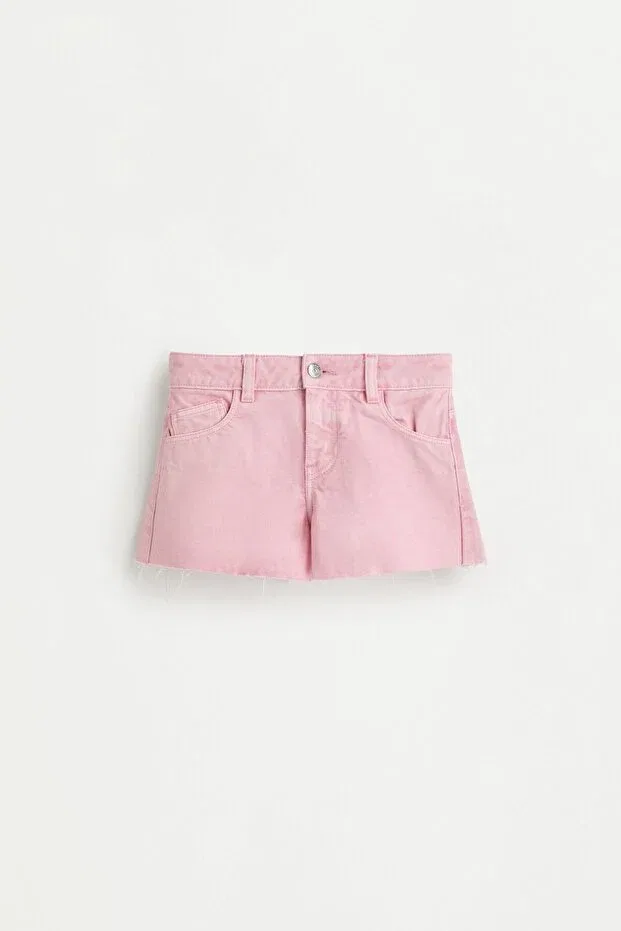 Детские шорты для девочек джинсовые Denim shorts with tassels on the hem Lefties, Gum Pink