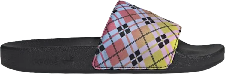 

Сандалии Adidas Adilette Slides 'Plaid', черный