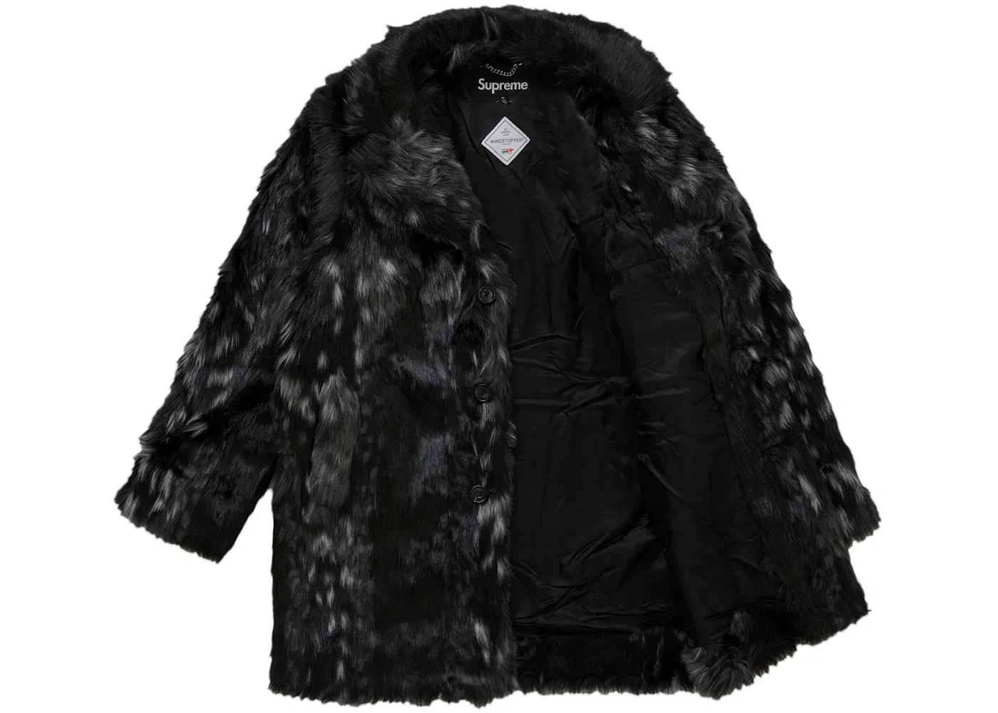 Мужское пальто с технологией WINDSTOPPER Lynx Faux Fur Supreme, черный — фото 2
