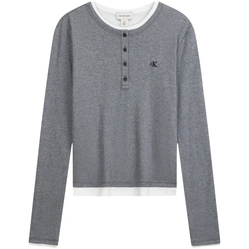 Женская футболка с воротником-хомутом P7E Hero Gray Calvin Klein, Hero Gray