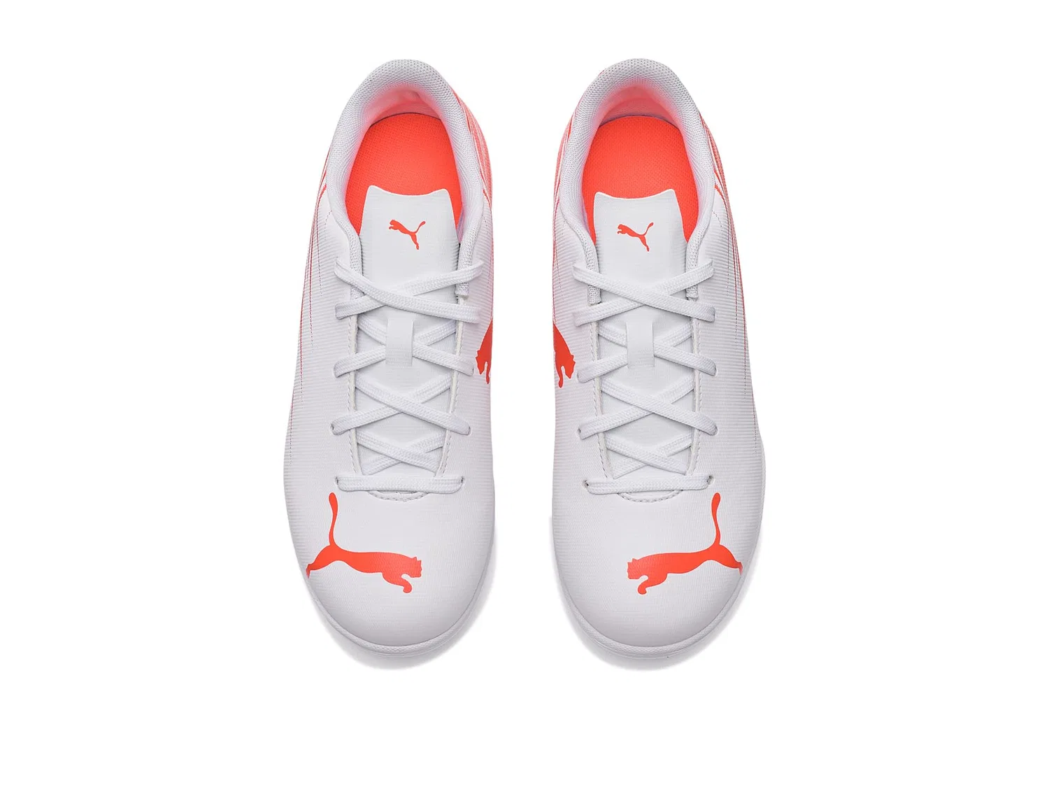 Бутсы для тренировок Attacanto II Turf Training Soccer Cleats (для маленьких и больших детей) Puma Kids, Puma White/Ultra Red — фото 3
