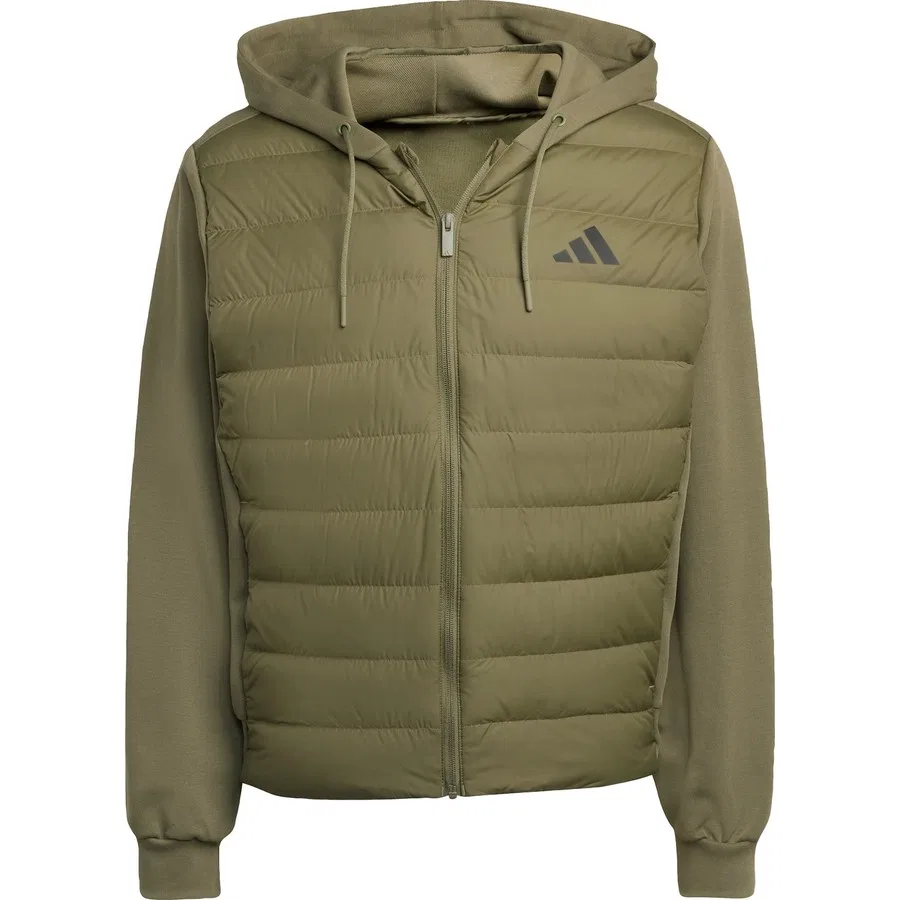 Мужская куртка с капюшоном adidas ESS LD HYB HD J, Зеленый — фото 3