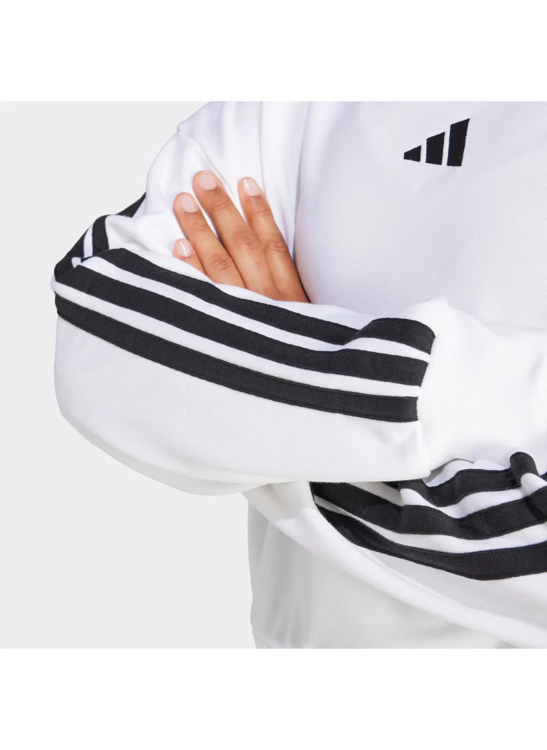 Свитшот с принтом 3-Stripes essential Adidas, белый — фото 4