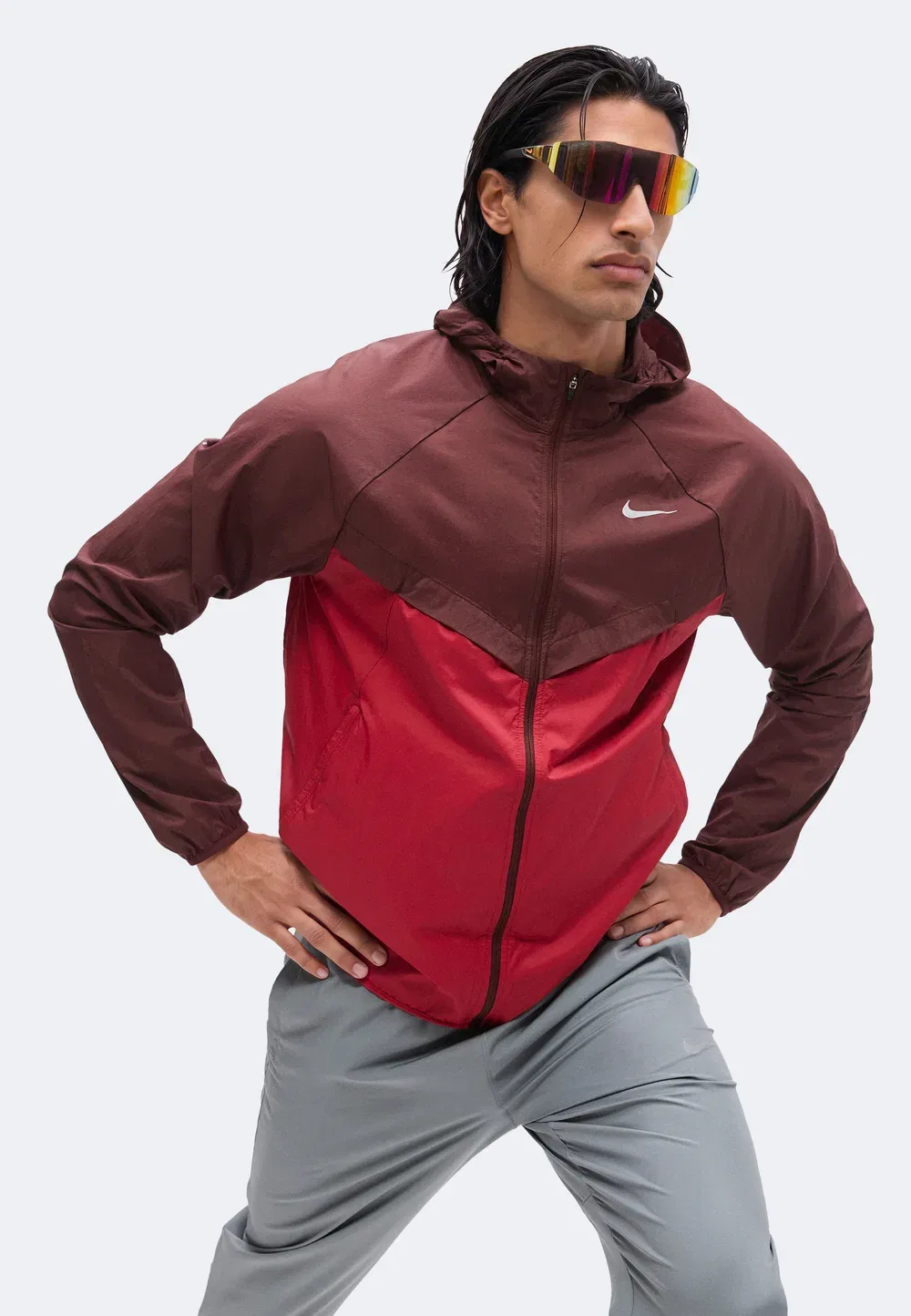 Куртка для бега M nk uv rpl stride - беговая куртка Nike Performance, Mystic Dates/Tough Red — фото 4