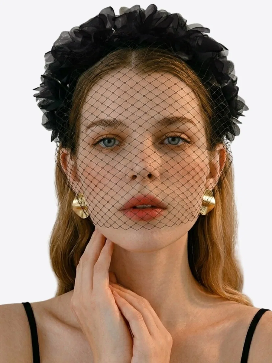 Украшения для волос Magicshe 'Fascinator Haarreif mit Gesichtsschleier' черного цвета — фото 2