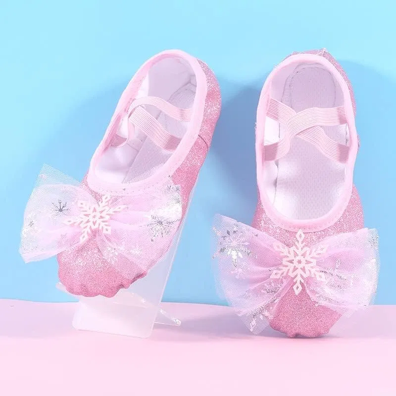 Детские балетки для девочек из мягкой кожи с плоской подошвой, Pink — фото 4