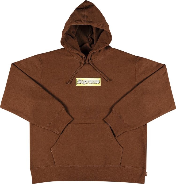 

Толстовка Supreme Bling Box Logo Hooded Sweatshirt 'Dark Brown', коричневый