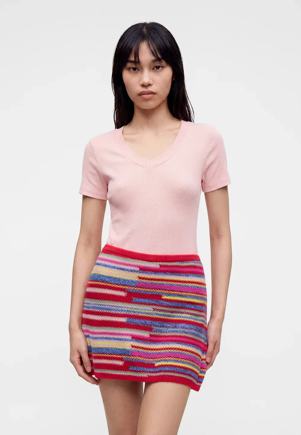 Юбка в несколько полосок - мини-юбка Gap, Multi-Coloured — фото 4