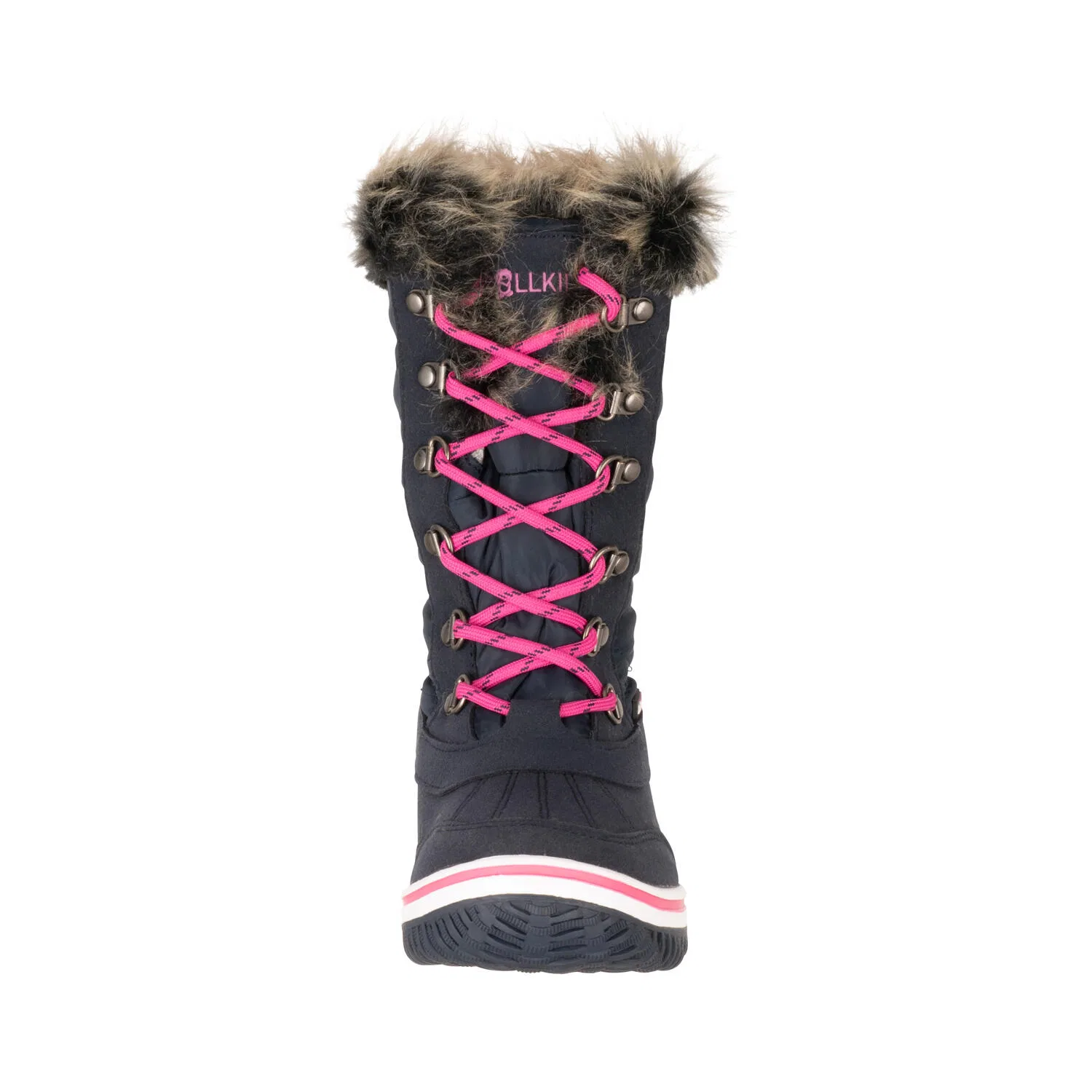 Детские снежные ботинки для девочек Holmenkollen Snow Boots XT Trollkids, Navyblau Rosa — фото 3