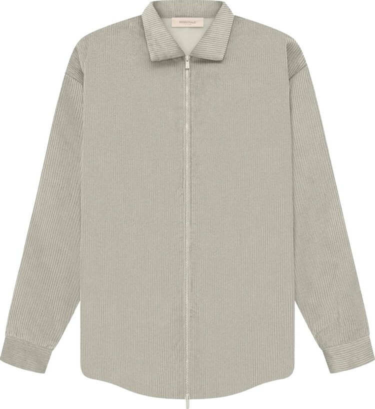 

Рубашка Fear of God Essentials Corduroy Shirt Jacket 'Seal', серый