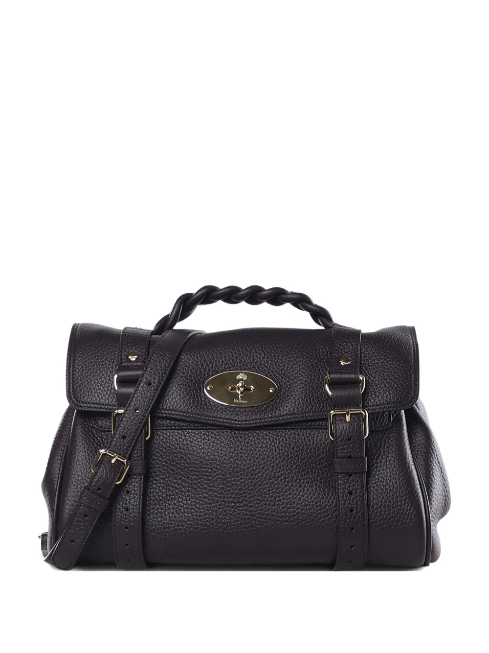 

Сумка на плечо Alexa с текстурой и скрученной ручкой Mulberry, фиолетовый