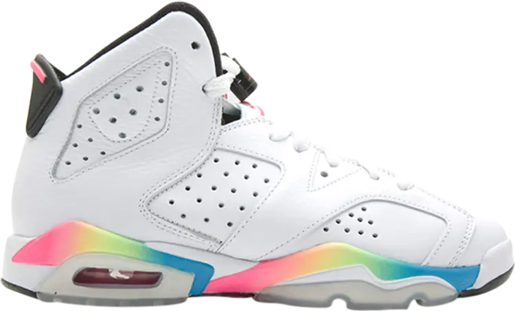 

Кроссовки Air Jordan 6 Retro GS Pink Flash, белый