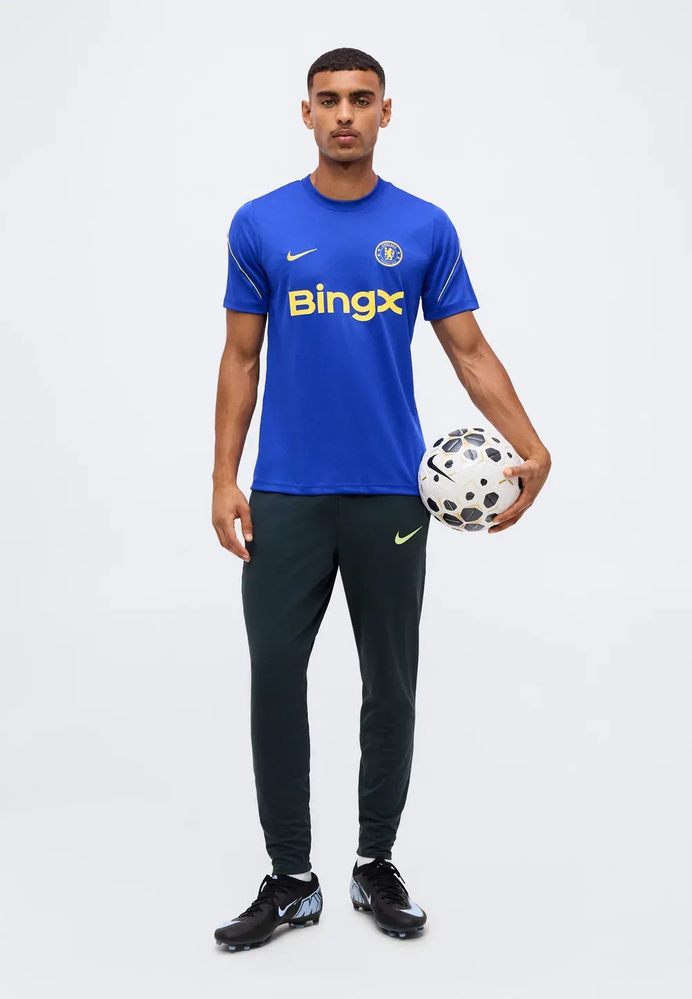 Cfc - спортивная футболка Nike Performance, Bright Blue/Midwest Gold-Coloured/White — фото 2