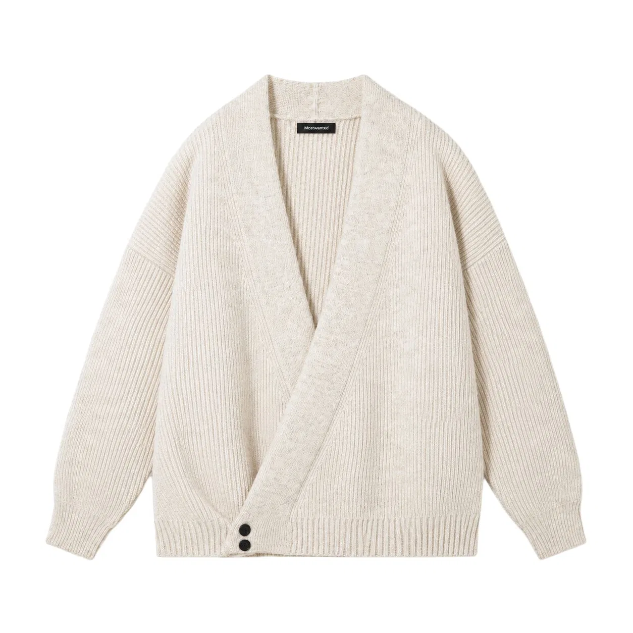 Детский свитер с V-образным вырезом, свободный крой, Beige Yellow, MostwantedLab