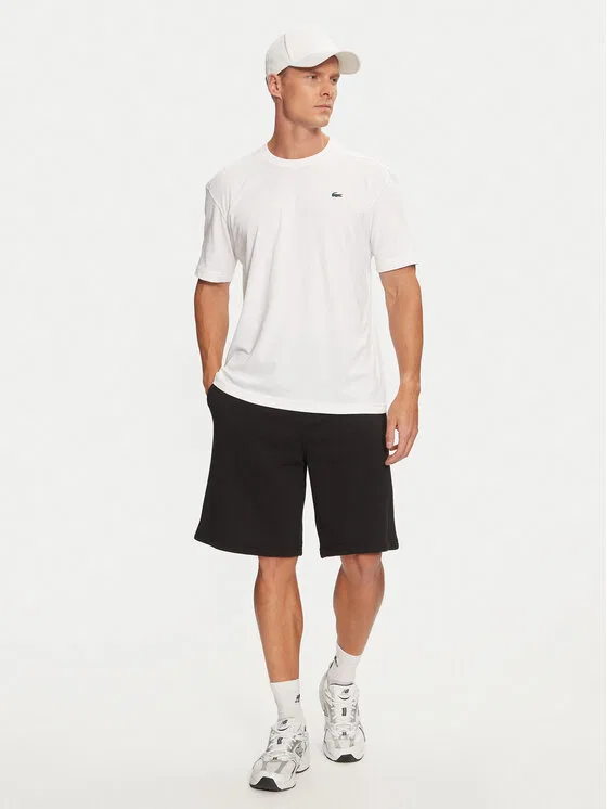 Футболка Lacoste Regular Fit, однотонная, белый — фото 2