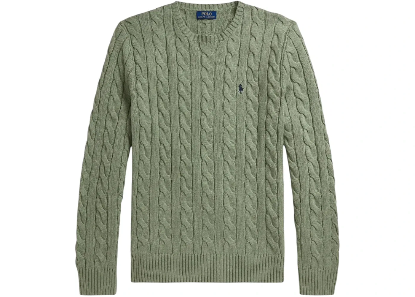 Мужской свитер с длинным рукавом Cable Knit Sweater Polo Ralph Lauren, Fern Green Heather
